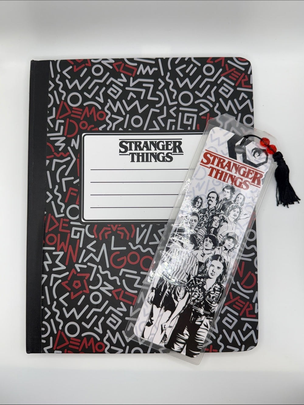 Stranger Things Composition Notebook & Bookmark